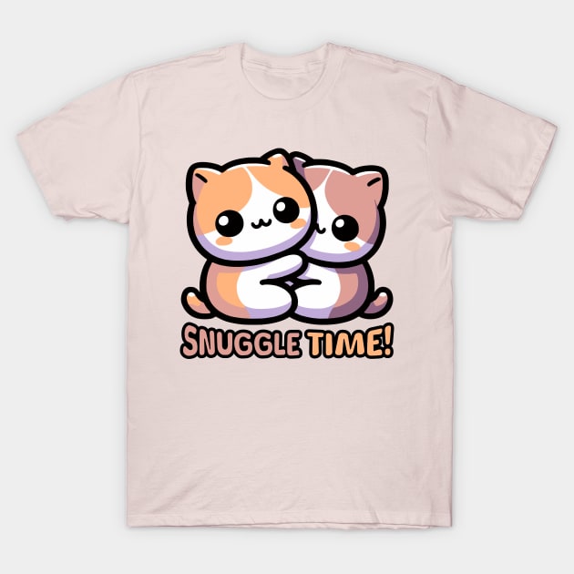 Snuggle Time!! Cute Cuddle Cats T-Shirt by Cute And Punny